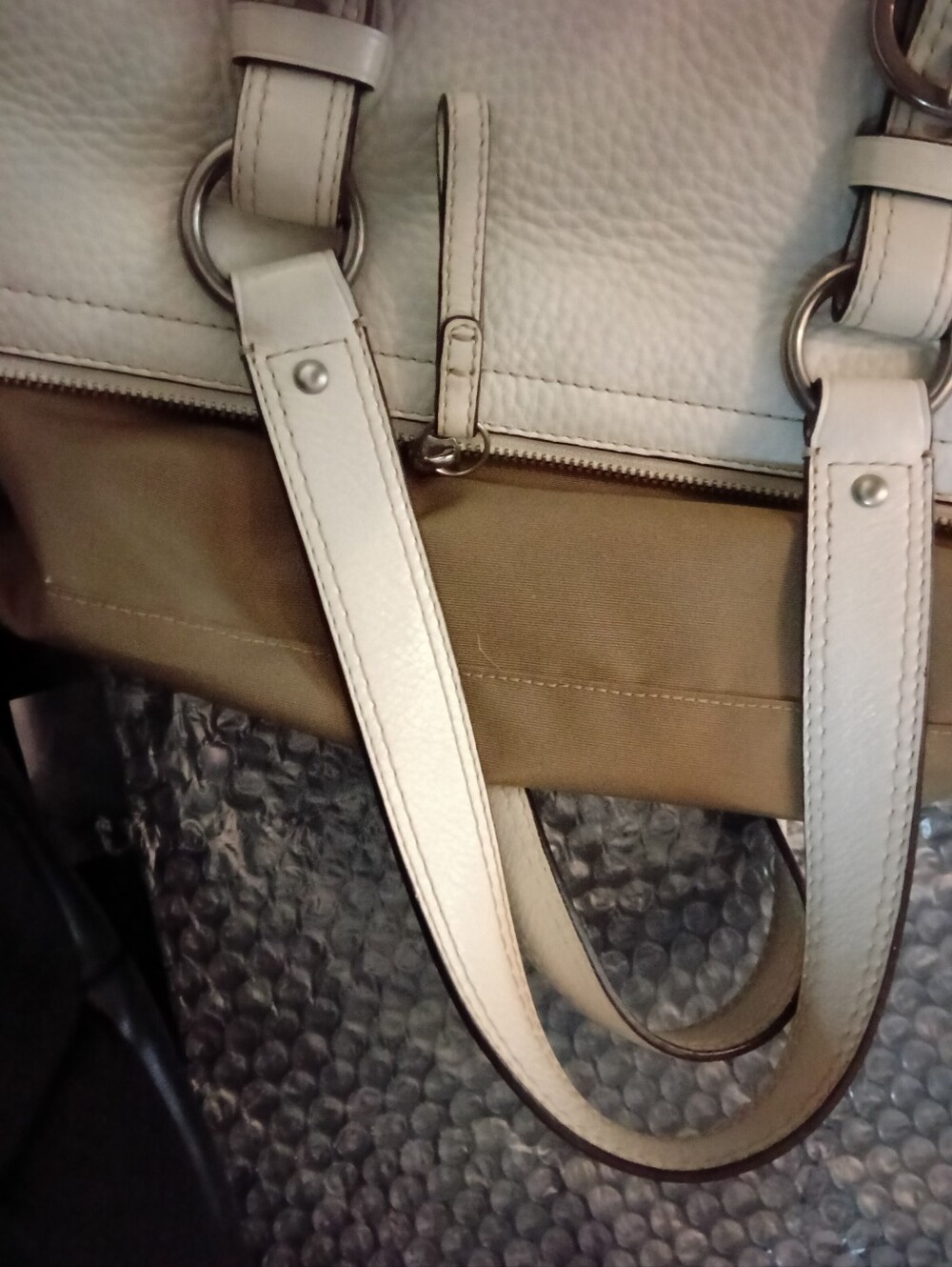 Coach Chelsea Y2K Off White Leather Shoulder Satchel Bag CREED: M0779-F10887 - Picture 13 of 16
